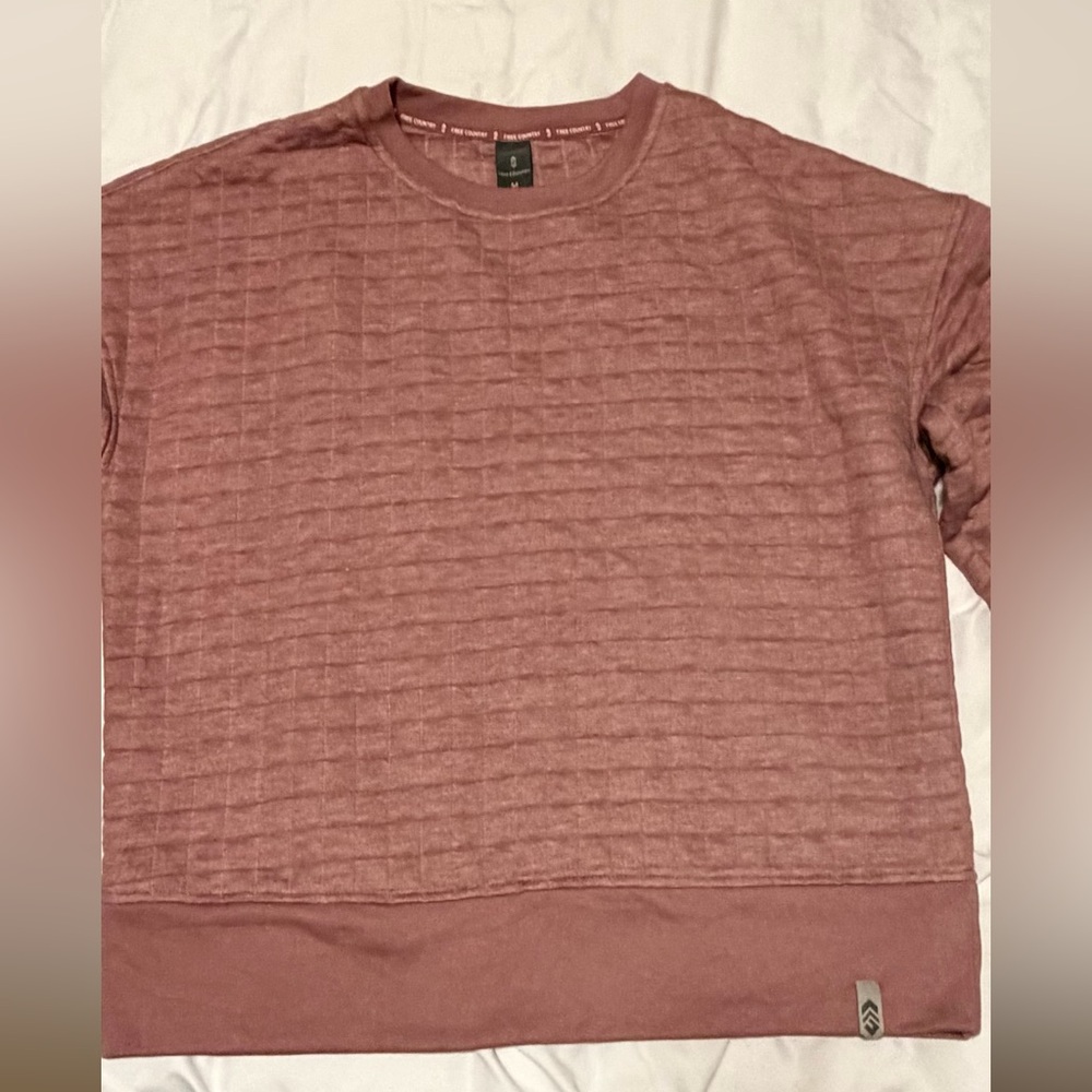 Free Country Women's Ultrafill crew-neck sweatshirt in pink
